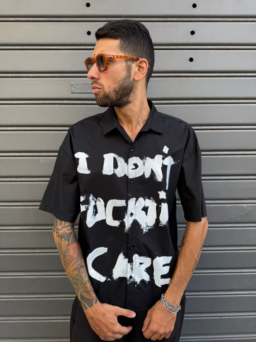Camicia Fucking Care Bunker Nera