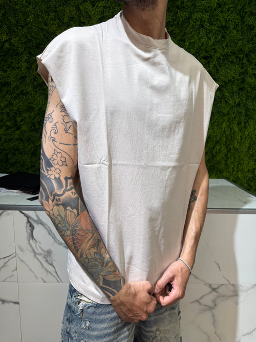 Canotta oversize Beige