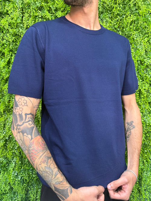 Maglia in filo blu scuro
