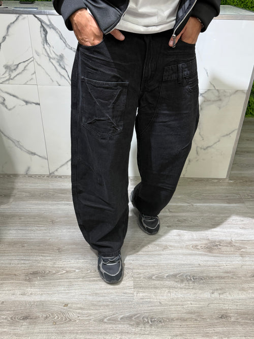 Jeans Baggy Patch 3811 Nero