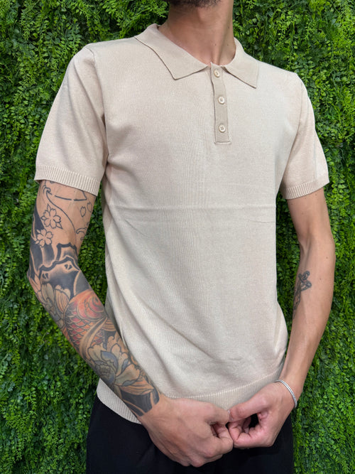 Polo in filo Beige