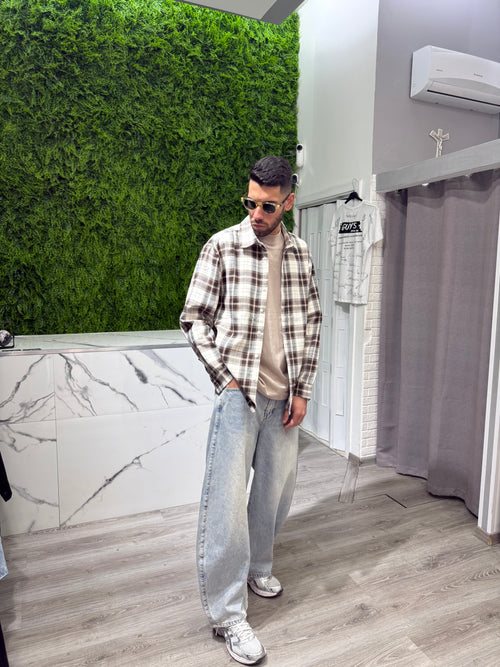 Camicia Quadri Marrone