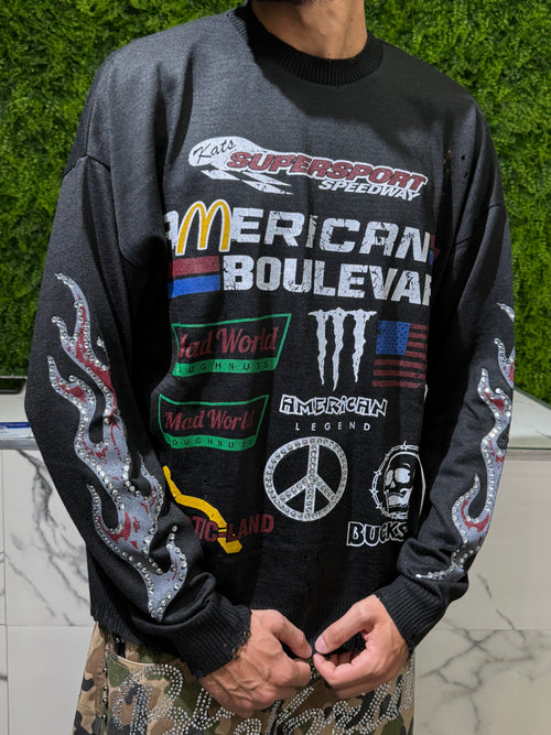 Pullover Cianotic American Boulevard Nero