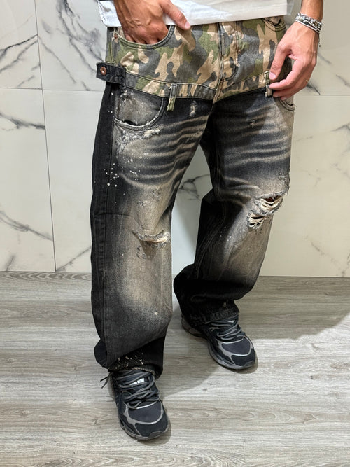 Super Baggy 552 Army Nero