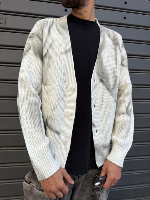 Cardigan wash bianco zar* mod