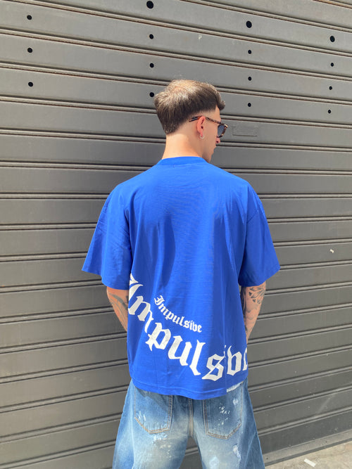 T-shirt crop fit impulsive blu royale