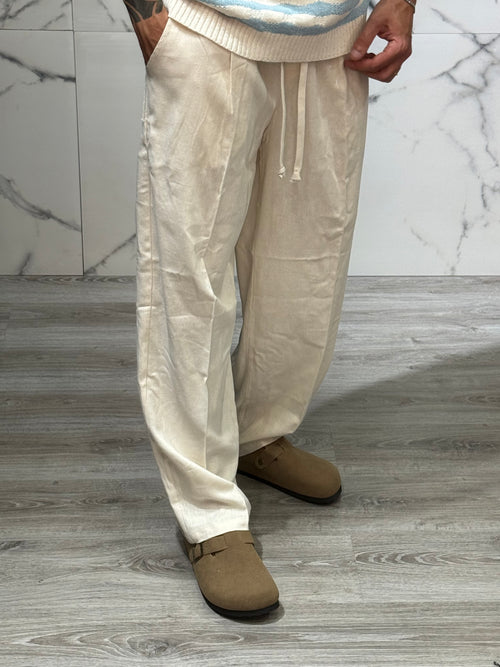 Pantalaccio Lino Fondo Largo Beige