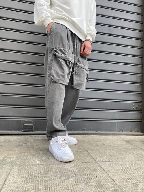 Pantalaccio cargoo washed nero