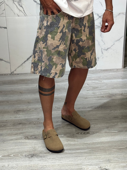 Shorts Army Strass Verde