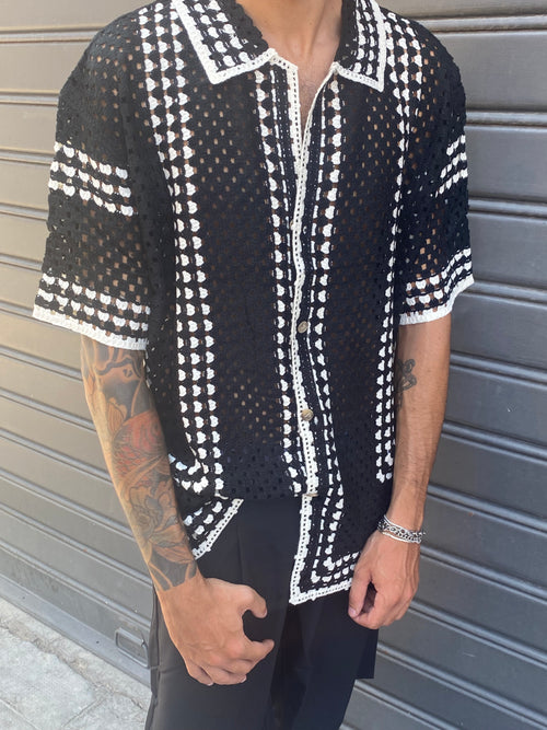 Cardigan Zanzibar Nero-Beige