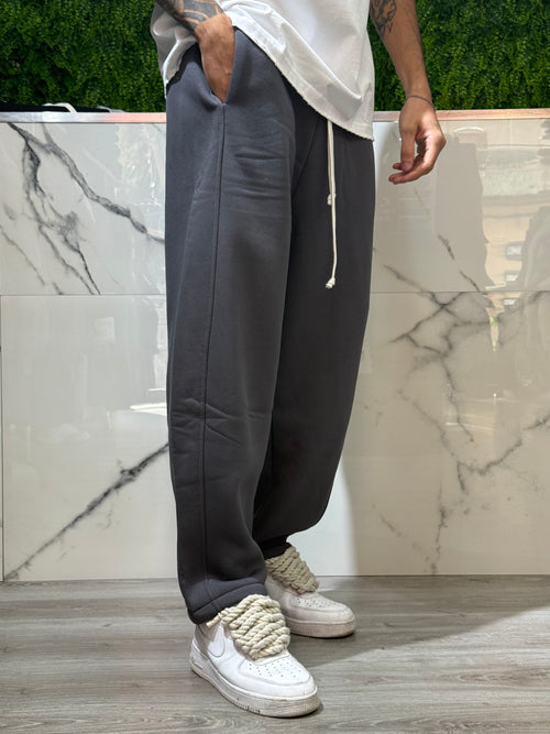 Panta tuta fondo ampio grigio piombo