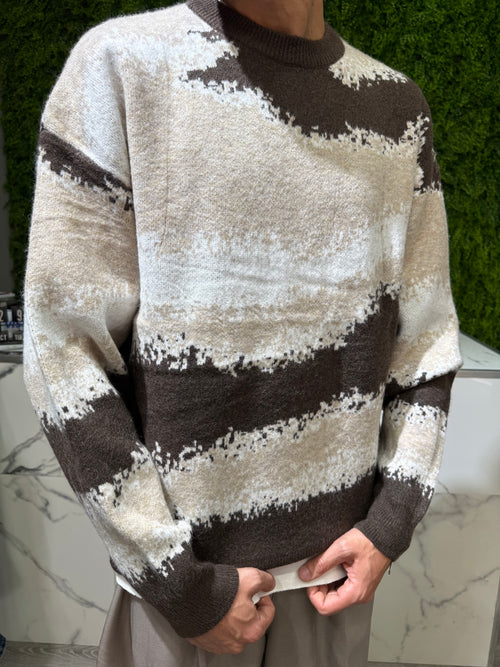 Pullover Abstract Marrone