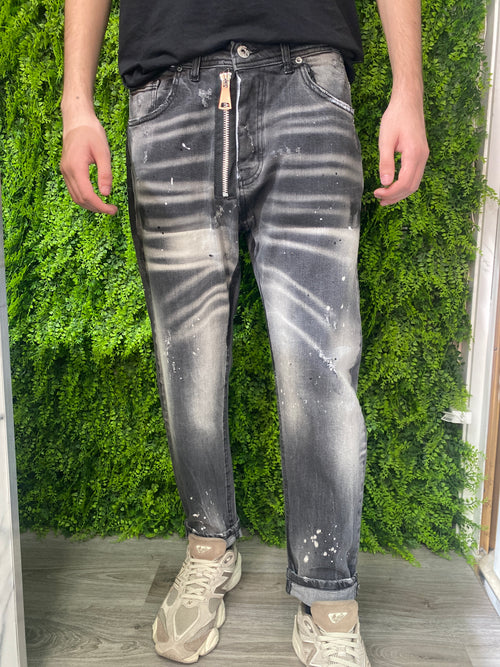 Denim Alcaraz Nero Zip