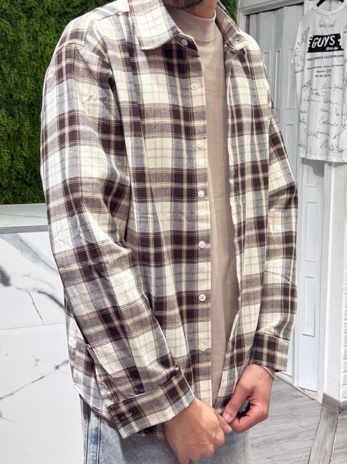 Camicia Quadri Marrone