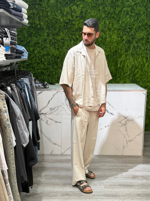 Coordinato in Lino Mykonos Beige