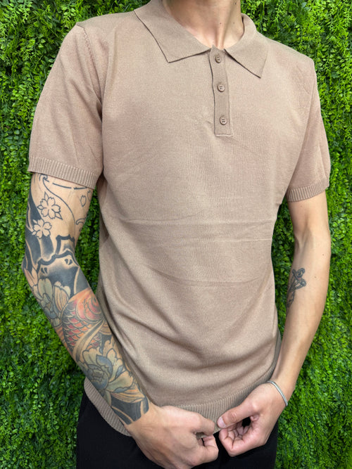 Polo in filo Marrone