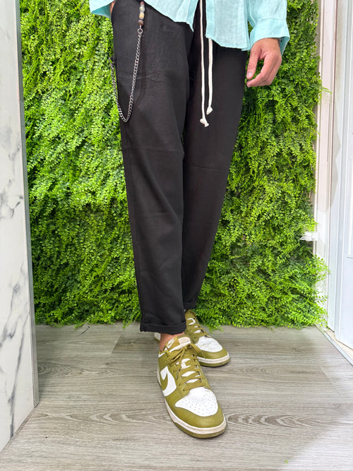 Pantalaccio lino nero