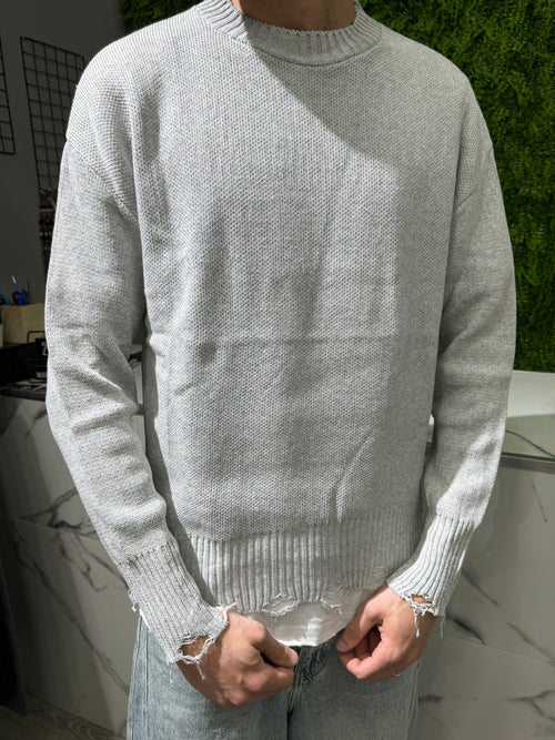 Pullover Boxy Rotture Grigio