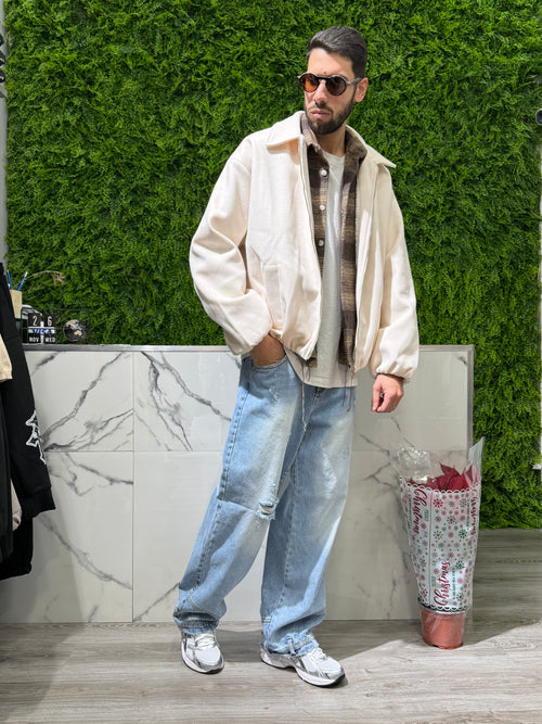 Jacket Crop in panno Panna