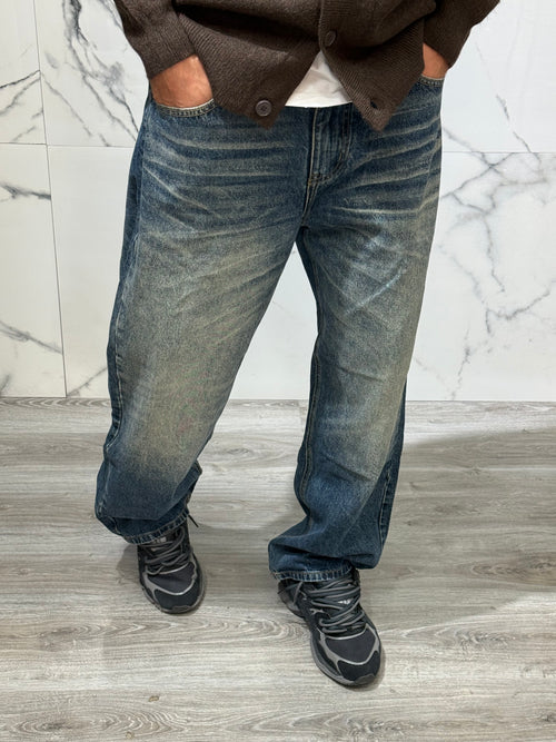Jeans Baggy 3824 Blu Sabbiato