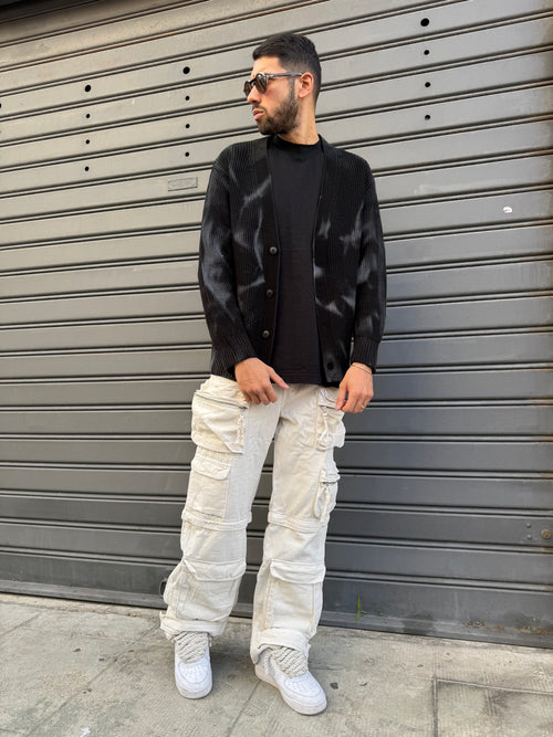 Cardigan wash nero zar* mod