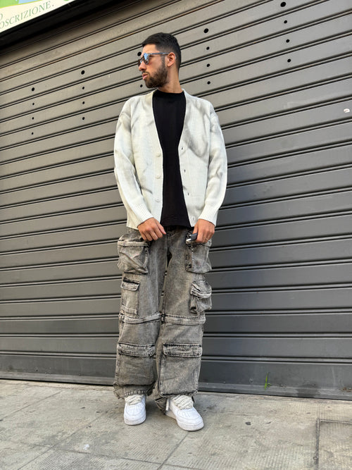 Cardigan wash bianco zar* mod